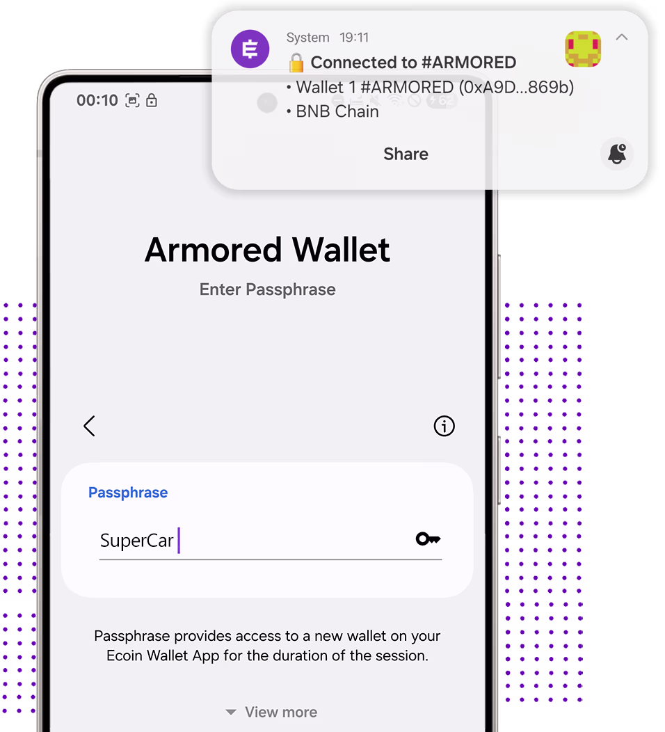 Passphase Armored Wallet