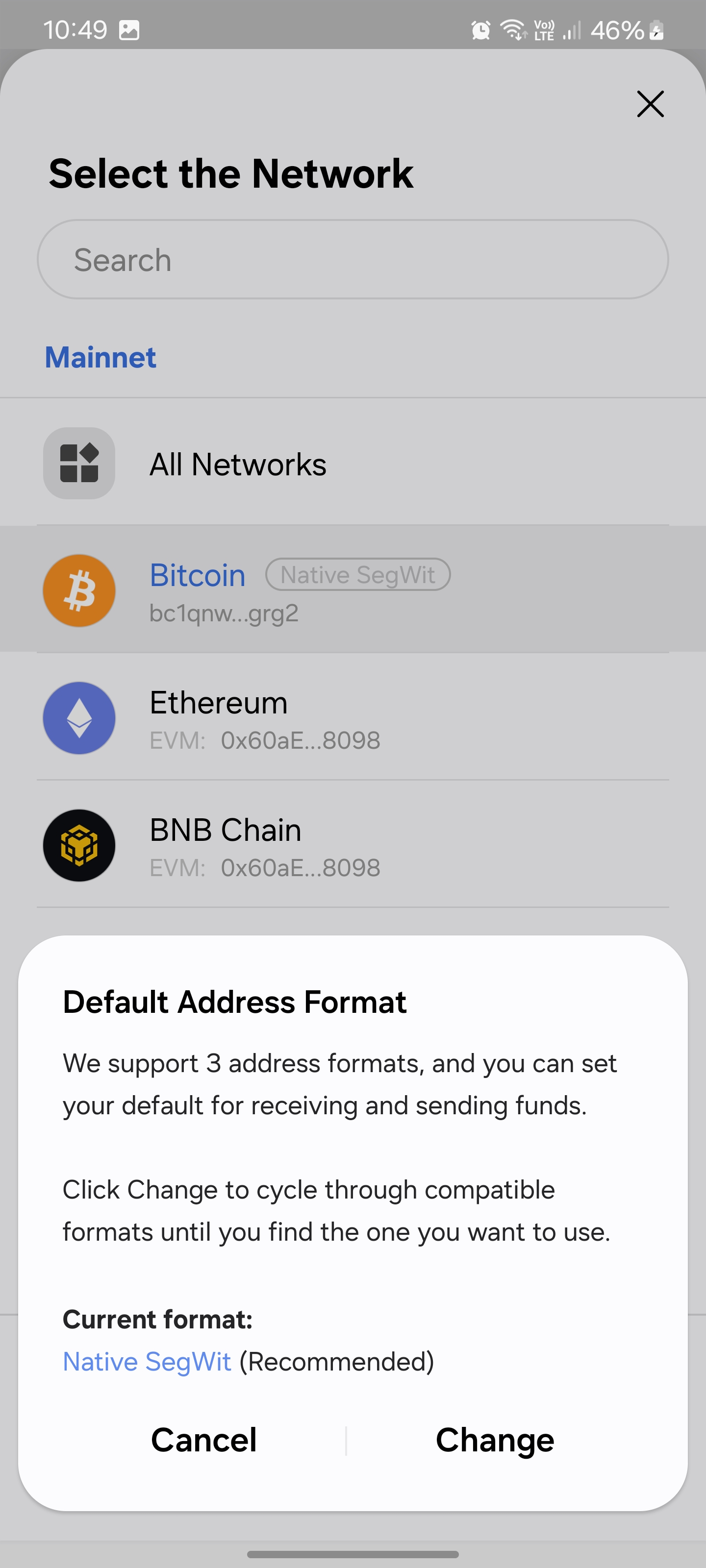 Bitcoin Network Fee - ECOIN Wallet